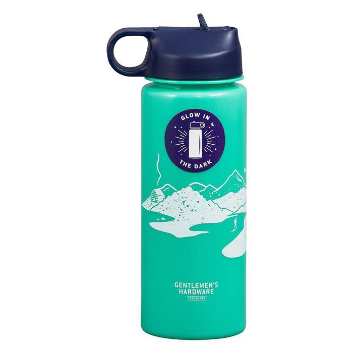 Glow in the dark Wasserflasche von Wild & Wolf 