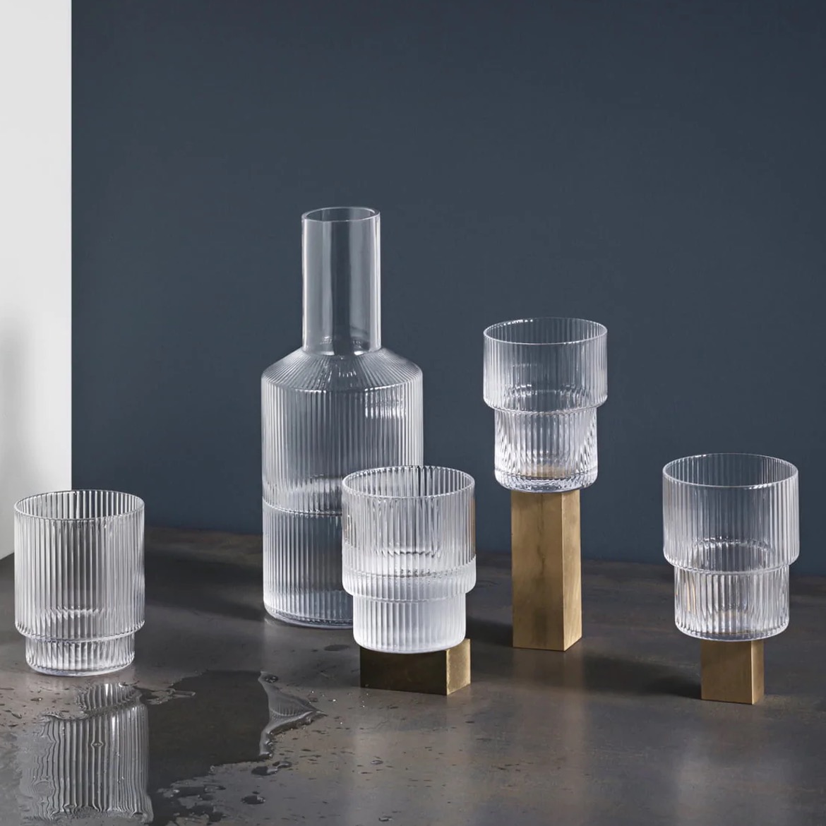 Ripple Glas 4er Set Klar von Ferm Living bei Wohnreich