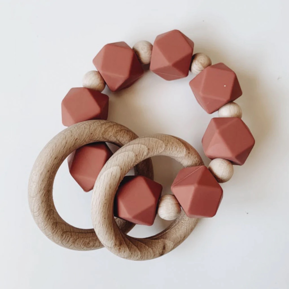 Baby Teether Maroon von Little Molokai bei Making Things